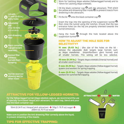 Asian Hornet Trap, Vespa Catch Select - With or Without 5 Attractant Lures