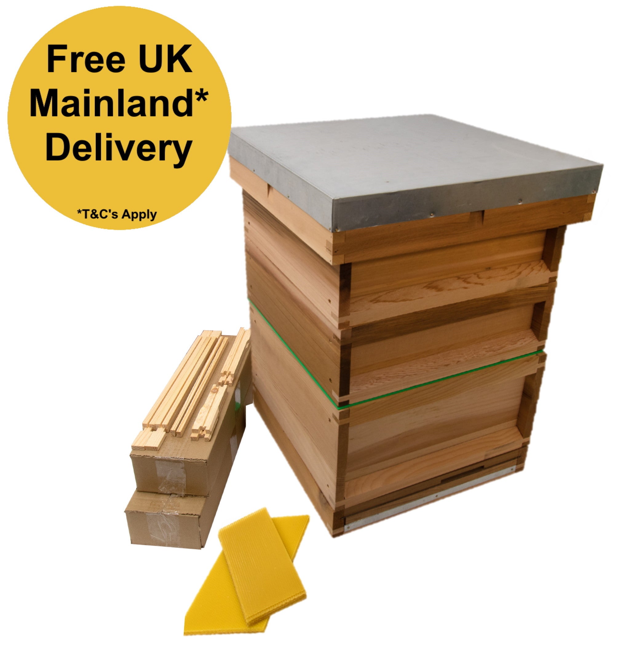 SLEEPERS　Hive B.S National Western Cedar Hive with 2 Supers, Frames & Foundation