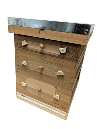 National Western Cedar Observation Hive with 2 Supers and Frames & Foundation