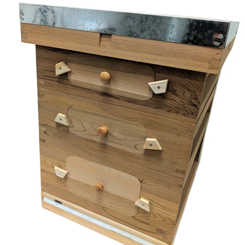 National Western Cedar Observation Hive with 2 Supers and Frames & Foundation