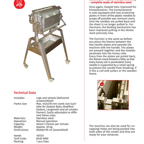 Swienty Manual Heather Honey Loosener