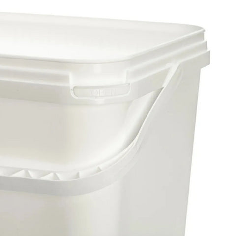 10L Rectangular Honey Storage Bucket with Plastic Handle and Lid