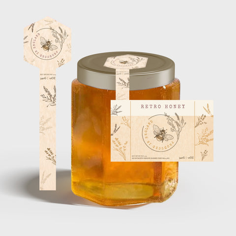 Tamper Evident Honey Label Design 19