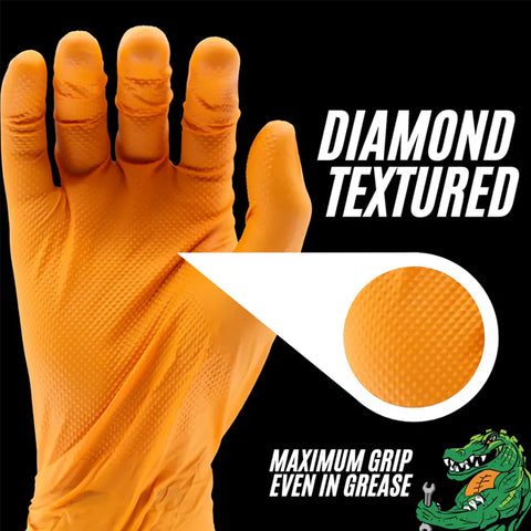 Gator Gripz Long Cuff Nitrile Gloves – Heavy Duty (50 Pack)