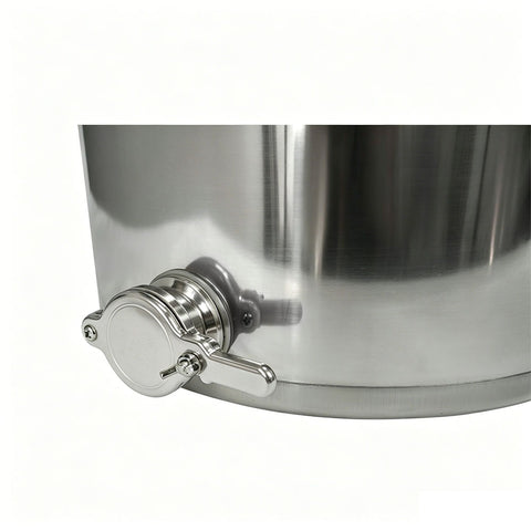 50L Stainless Steel Honey Settling Tank with Strainer & Gate Valve