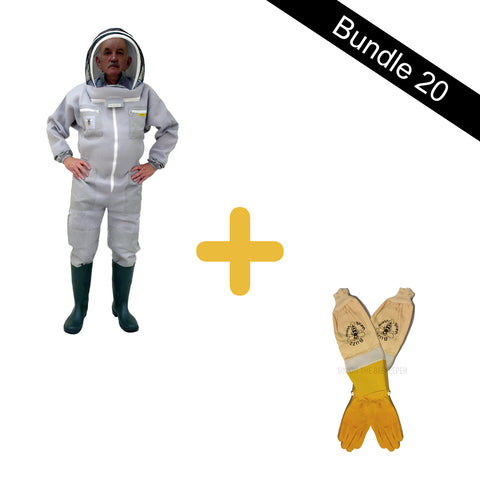 Bundle 20 - Buzz Grey Defender Suit + Ventilated Gloves