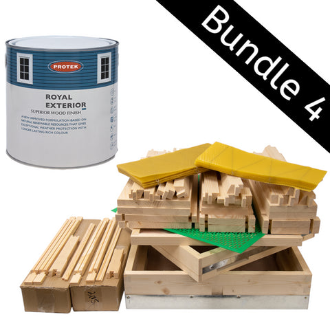 Bundle 4 Value Hive With Frames and Foundation + Beehive Paint of Your Choice