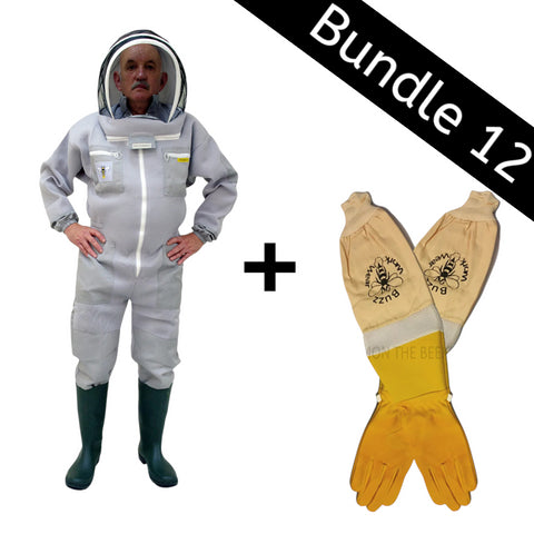 Bundle 12 (Buzz Grey Defender Suit + Ventilated Gloves)