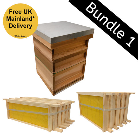 Bundle 1 Fully Assembled 1st Grade Western Cedar Hive with Assembled Frames