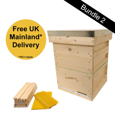 Bundle 2 - Two National Value Wooden Hive With 2 Supers, Frame & Foundation