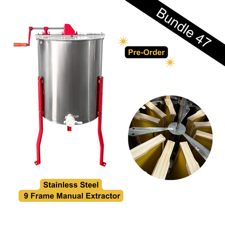 Bundle 47 -  9-Frame Radial Manual Honey Extractor