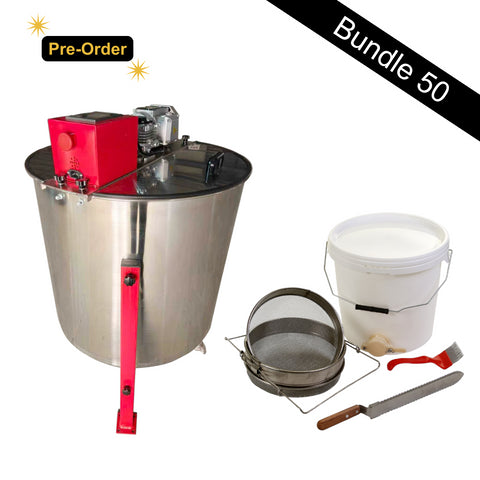 Bundle 50 - Pre Order 12 Frame Intelligent Radial Electric Honey Extractor + Accessories Kit