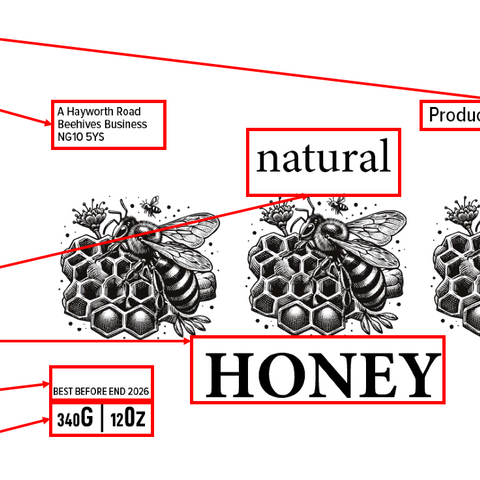 Clear Honey Label Design 12