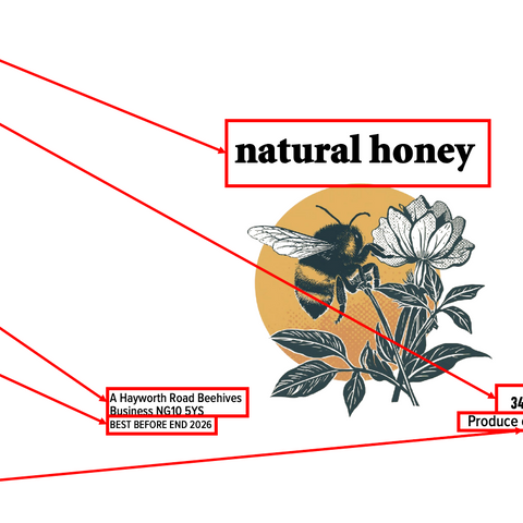Clear Honey Label Design 28
