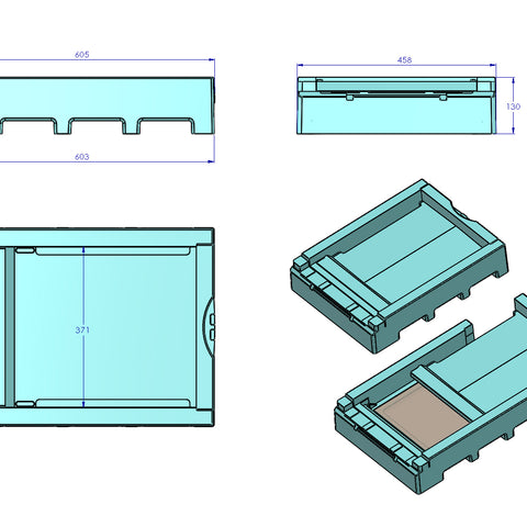 Honey Paw Langstroth Hive Floor with Ventilation Board