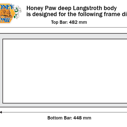 Honey Paw Langstroth Deep (241mm) Nuc