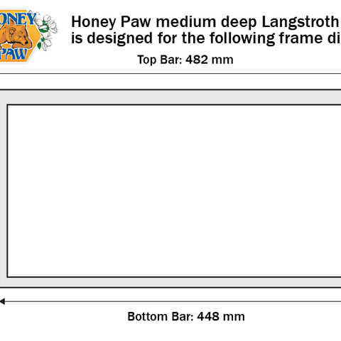 Honey Paw Langstroth Nuc Medium Super Body (168mm)