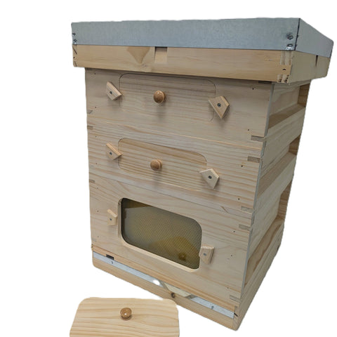 National Premium Observation Hive with 2 Supers and Frames and Foundation