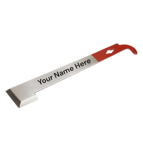 Personalised Laser Engraved J End Stainless Steel Half-Red Hive Tool