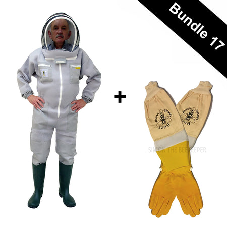 Bundle 17 (Buzz Grey Defender Suit + Ventilated Gloves)