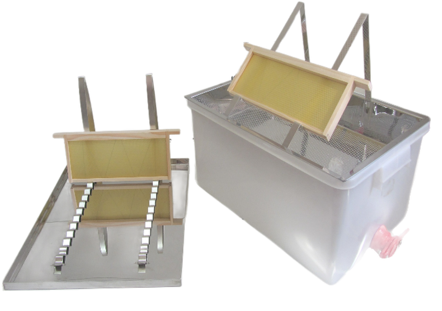 Uncapping Tray with Frame Holder and Tank – Simon The Beekeeper