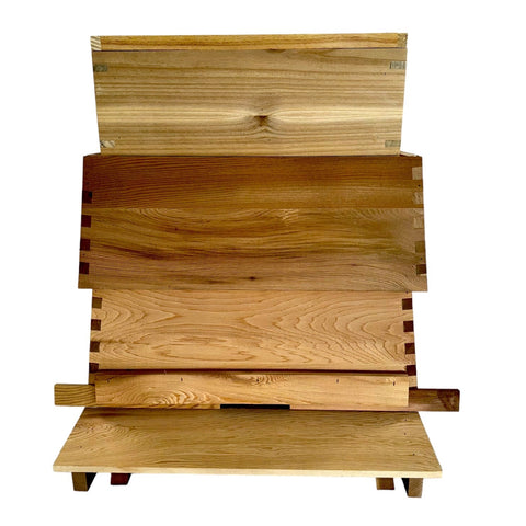 Bundle 17 - Fully Assembled Western Red Cedar WBC Style Hive with Fully Assembled Value Hive With Fully Assembled Frames and Foundation