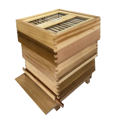 Bundle 17 - Fully Assembled Western Red Cedar WBC Style Hive with Fully Assembled Value Hive With Fully Assembled Frames and Foundation