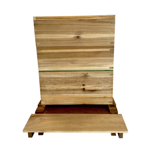 Bundle 17 - Fully Assembled Western Red Cedar WBC Style Hive with Fully Assembled Value Hive With Fully Assembled Frames and Foundation