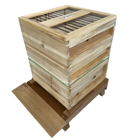 Bundle 17 - Fully Assembled Western Red Cedar WBC Style Hive with Fully Assembled Value Hive With Fully Assembled Frames and Foundation