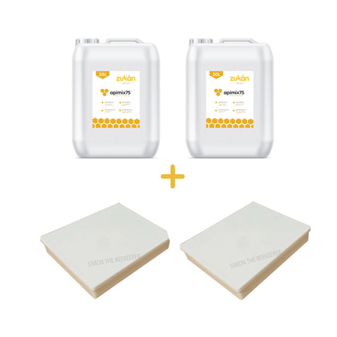 Apimix75 Feeding Bundle – 2 × 20L Apimix75 Inverted Syrup + 2 × 6L Feeders