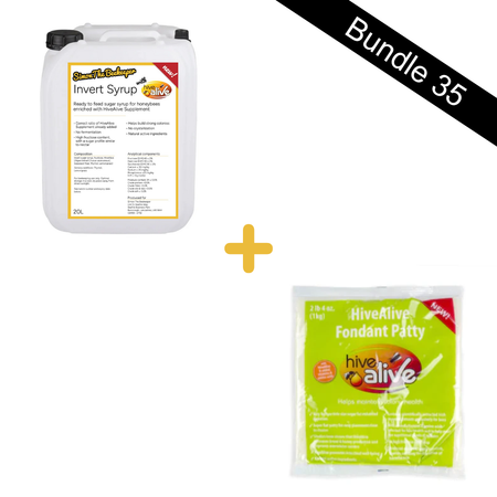 Bundle 35 - Hive Alive Fondant 10 x 1kg + 20L Hive Alive Invert Syrup