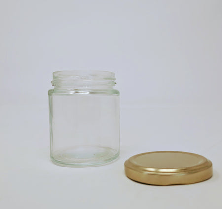 Round Glass Jars 120 x 180ml Jars with Golden Lids