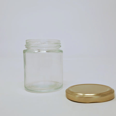 Round Glass Jars 120 x 180ml Jars with Golden Lids