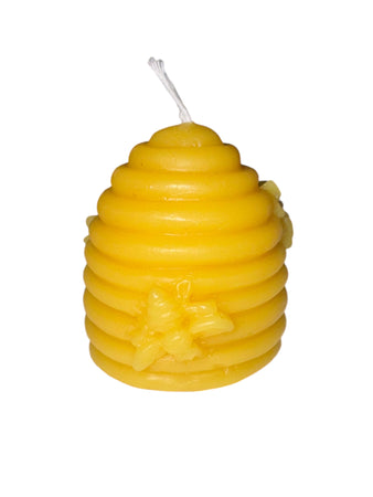 Beekeeping Skep Candle Mould with Bees On