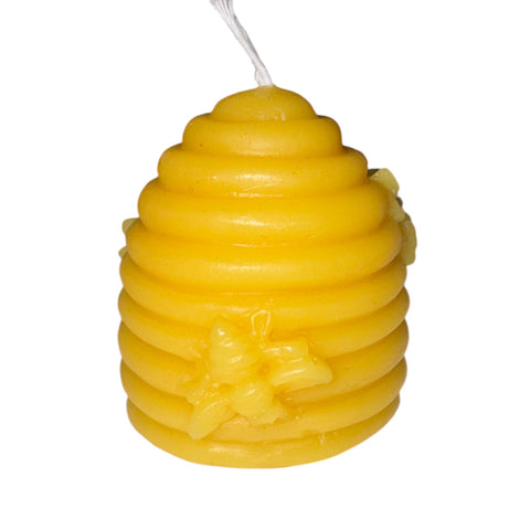 Beekeeping Skep Candle Mould with Bees On