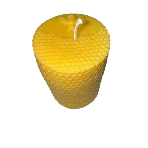 Honeycomb Candle Mould with Bee On