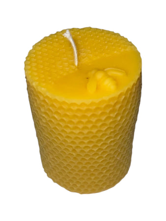 Honeycomb Candle Mould with Bee On