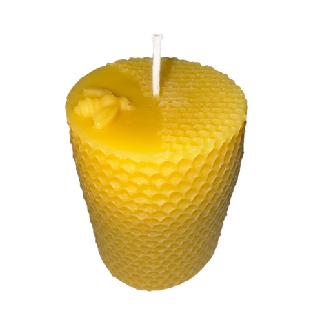 Honeycomb Candle Mould with Bee On