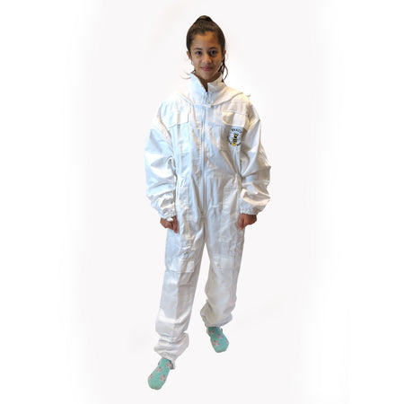 Childrens Buzz Work Wear White Suit with Fencing Veil