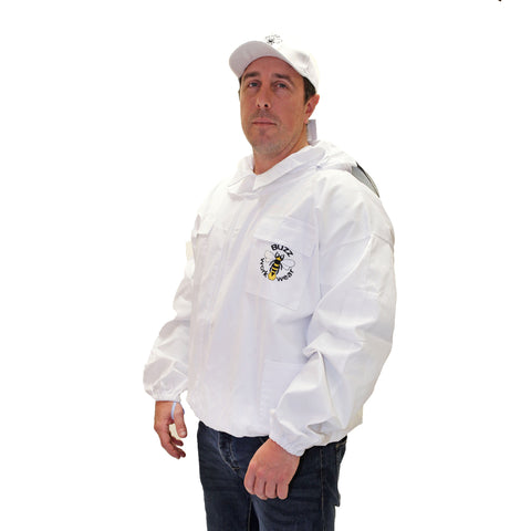 Buzz Work Wear White Fencing Jacket