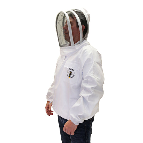 Buzz Work Wear White Fencing Jacket