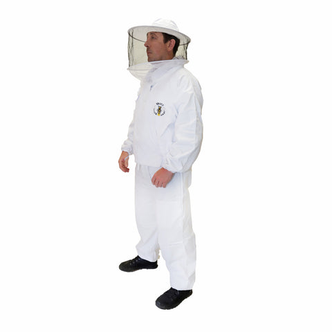 Buzz Work Wear White Round Jacket