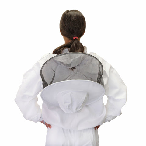 Buzz Work Wear White Round Jacket